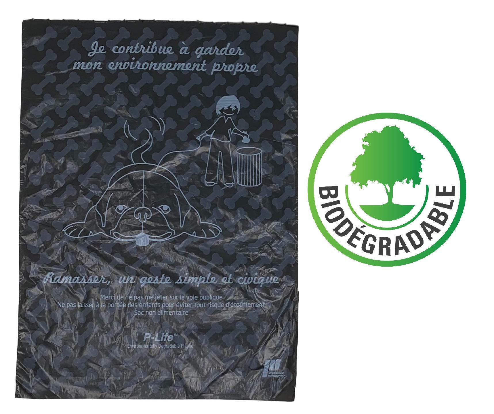 5000 Sacs Ramasse Crottes pour Chiens Sac à déjection canine Biodégradable en liasse de 100 soit 50 liasses sac ramasse crotte Biodégradable SACS CANINS NOIR
