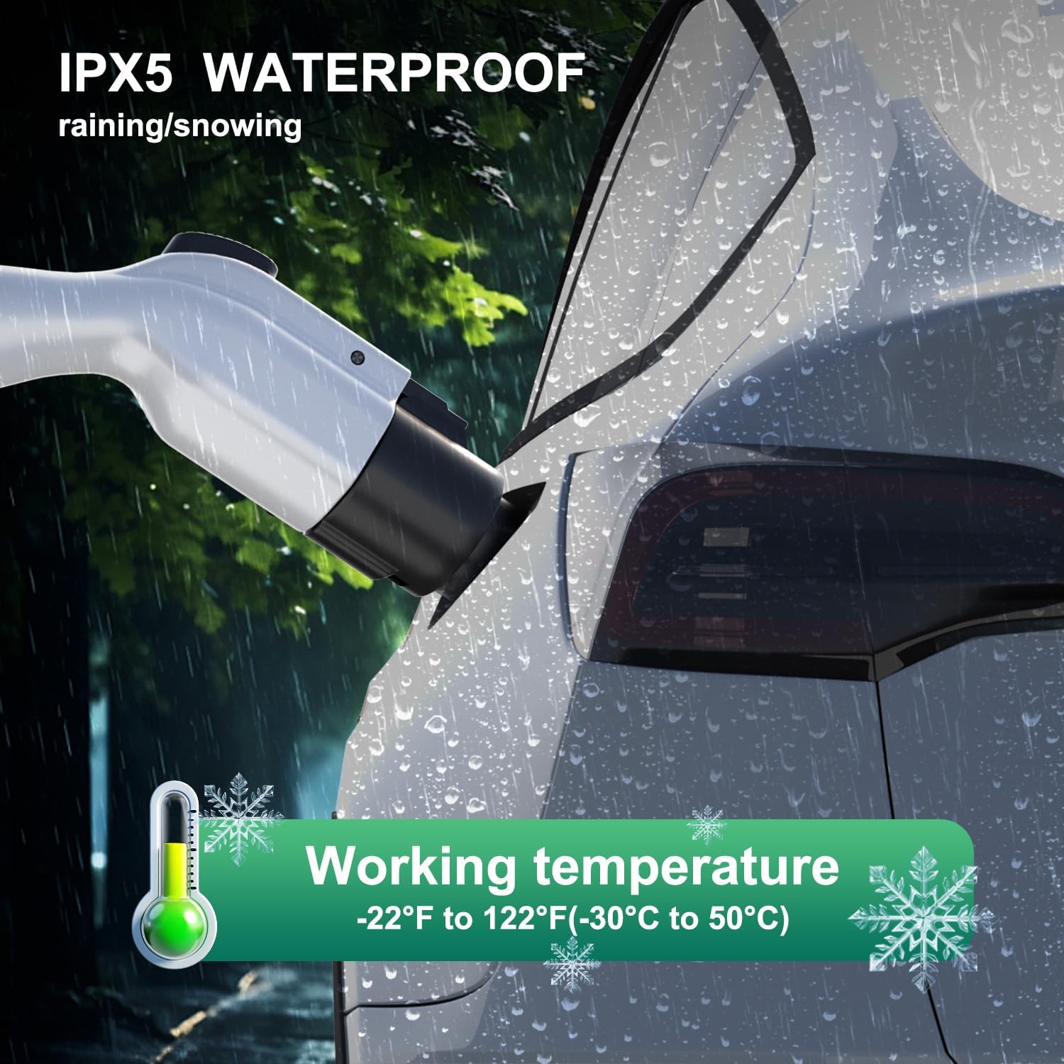 J1772 to Tesla Charger Adapter,Max 80A 280V Fast Charging for Model 3/Y/X/S with Safety Certified Charger Connecting Charging