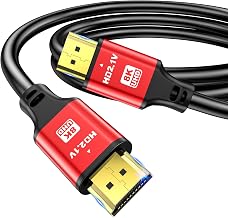 8K 48Gbps HDMI Cables 2.1 1.5ft 60HZ,4K 2.0@120Hz 18GBPS,High Speed HDMI Cord, Ultra HD,Ethernet Audio Return,Video 4K,1080p,3D,Arc, HDR Compatible with Xbox,PS5/PS4,HDTV,Laptop ect(Red)