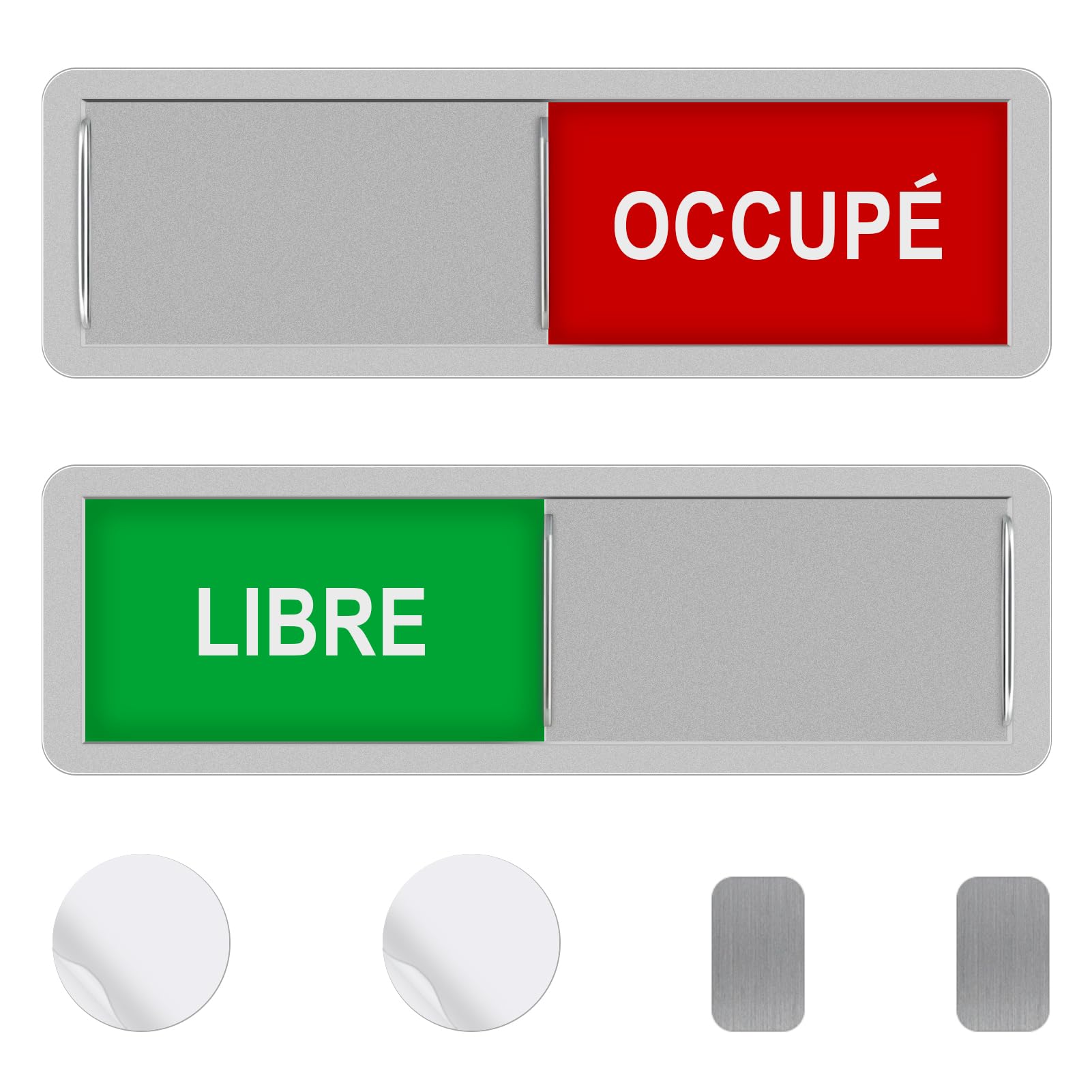 Panneau Coulissant Libre/Occupé 175x50mm - Magnétique Ou Adhésif Pour Porte