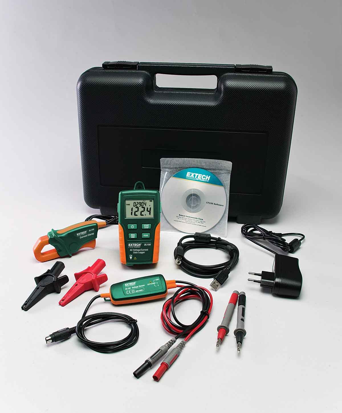 Extech DL150 Datalogger and included accessories