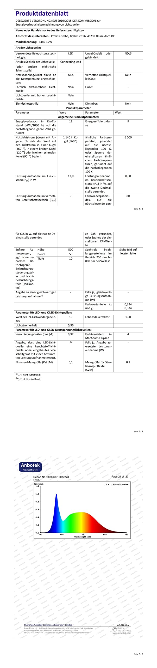 Klighten 12W LED Spiegellampe Badezimmer Spiegelleuchte aus Edelstahl 180° Einstellbar LED Bad Beleuchtung Schranklampe Wandleuchte IP44 Kaltweiß 5500K, 50CM