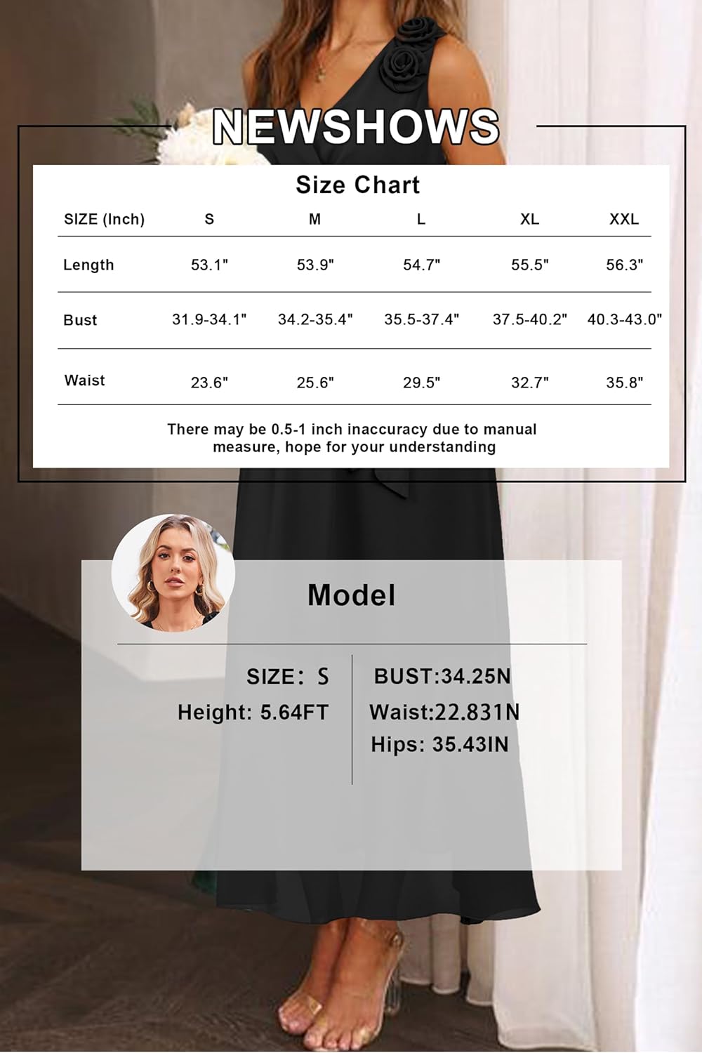 Newshows Womens 2025 Summer Wedding Guest Bridesmaid V Neck Sleeveless Long Formal Evening Party Maxi Dress - Image 7