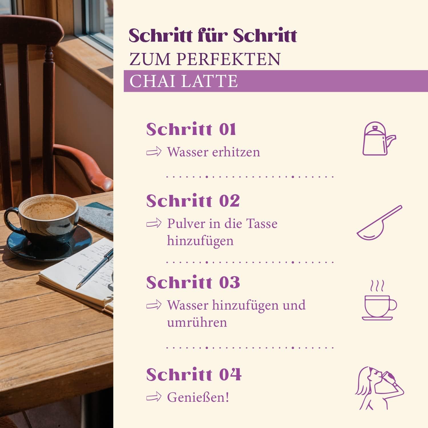 HEARTS Chai Latte 10 x 1kg - Vorteilspack - Instant Milchtee Pulver - Spiced Tea Getränkepulver für Gastro/Zuhause, einfache Zubereitung - reicht für 600 Tassen