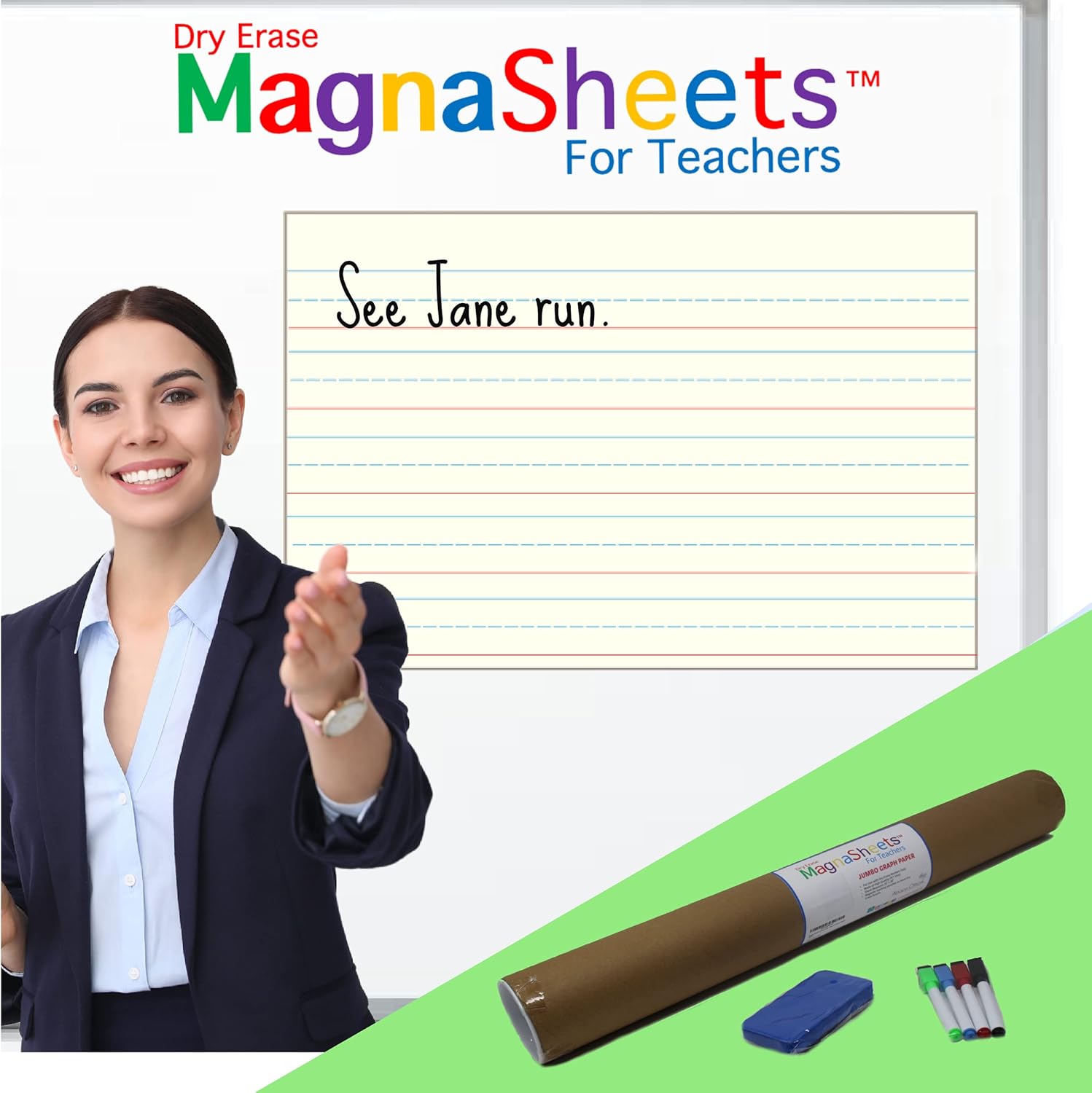 Buy Jumbo Sized Dry Erase Handwriting Paper 22"W x 28"H for