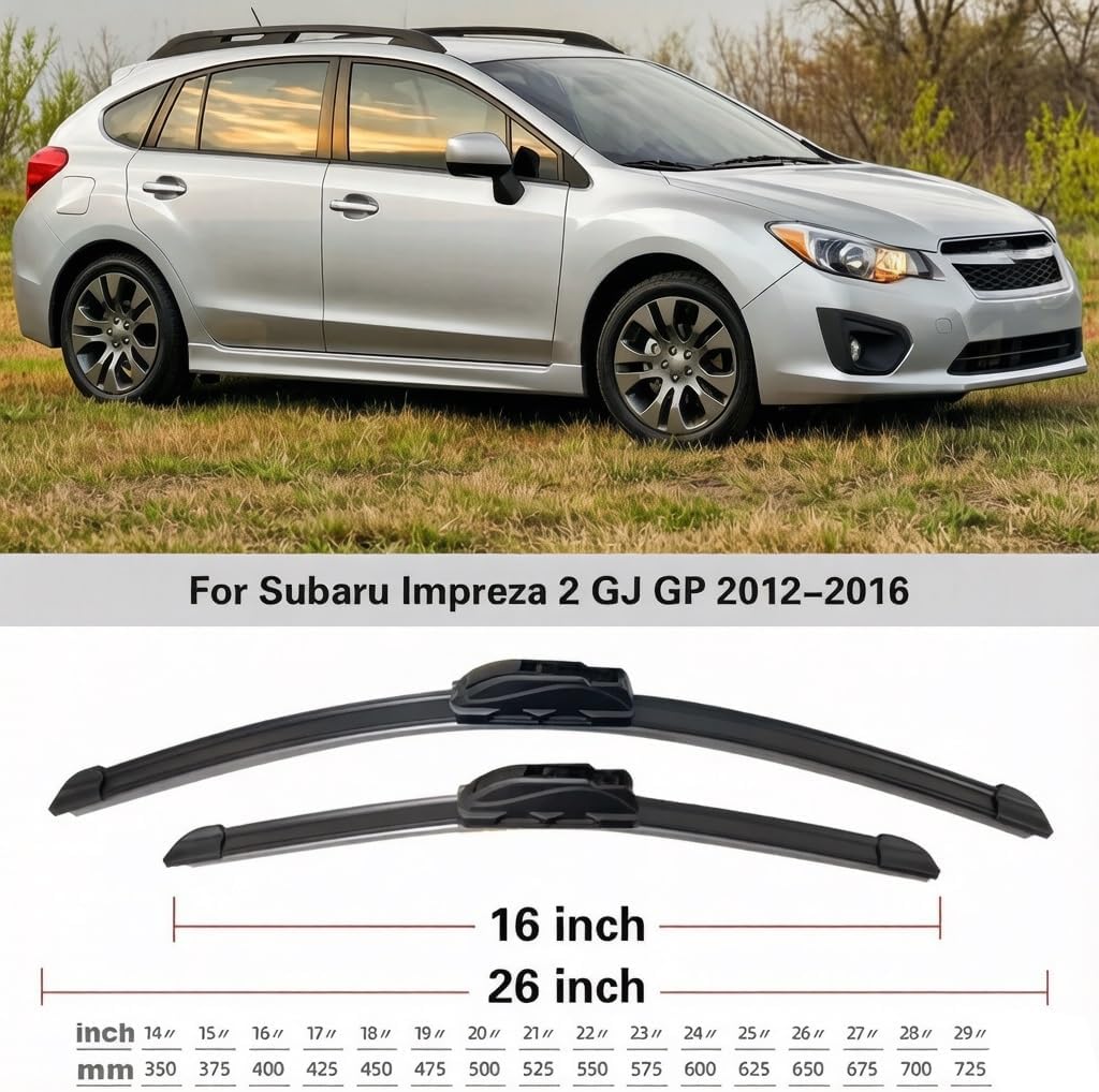 Wiper Blade For Subaru Impreza 2 GJ GP Hatchback WSX XV Crosstrek 2012-2016 | Rain shield, Windshield blade,Clear view wiper