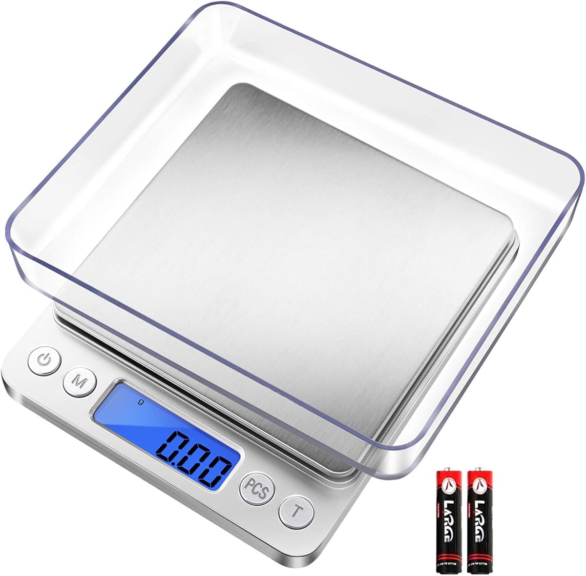 Fuzion Digital Gram Scale .01 Gram Accuracy, 500g Small Jewelry Scale, Mini Kitchen Food Scale for Herb, Powder, Gold, Coin - Weight Gram and Oz