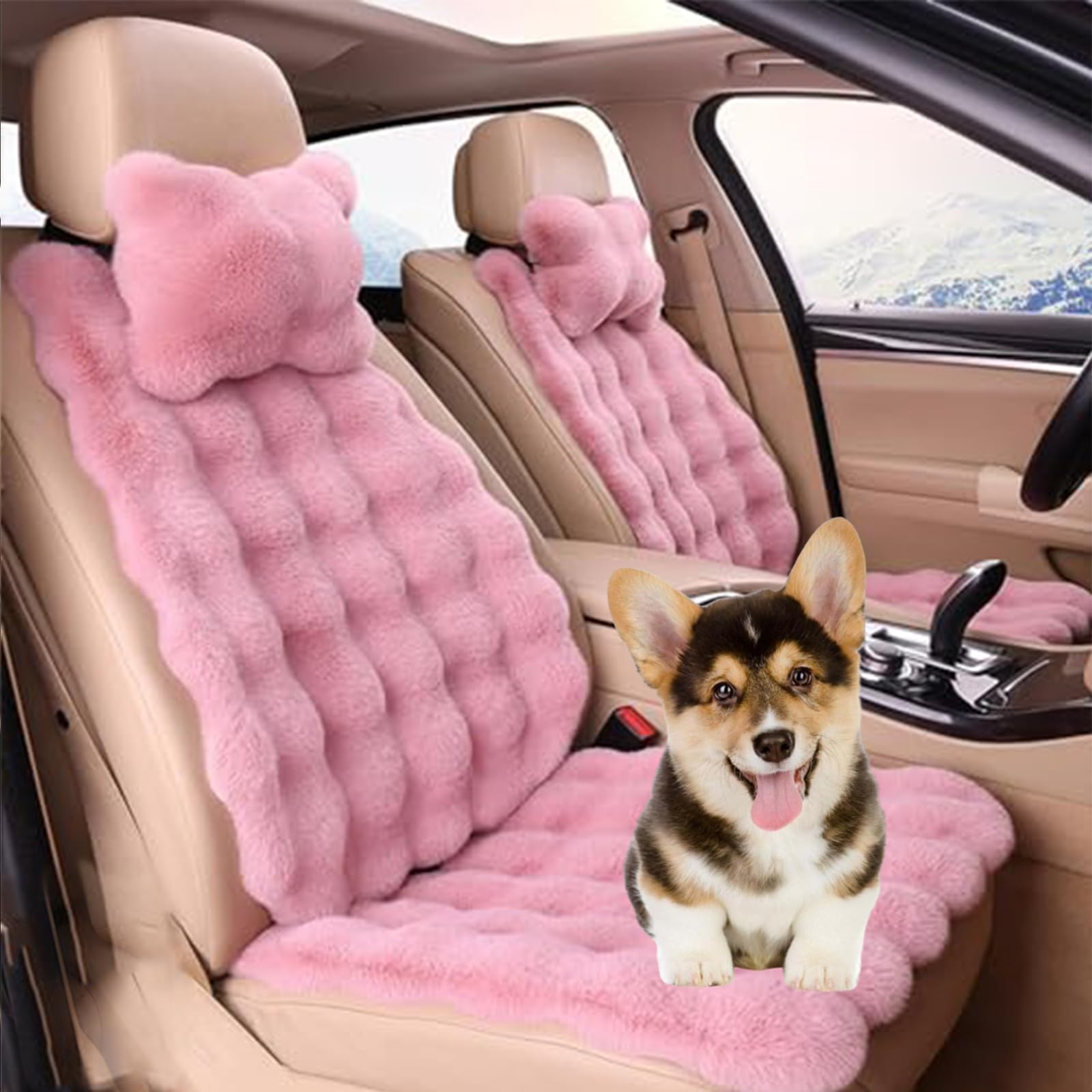 Fuzzy Car Seat Covers Carbella Plush Sherpa Fleece Car