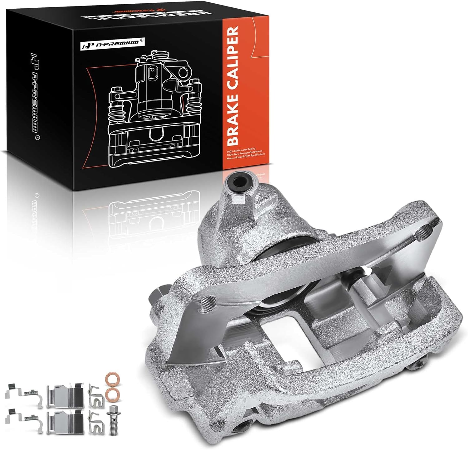 A-Premium Disc Brake Caliper Assembly with Bracket Compatible with Select Toyota Models - 4Runner 2003-2009, FJ Cruiser 2007-2014 - Rear Right Passenger Side