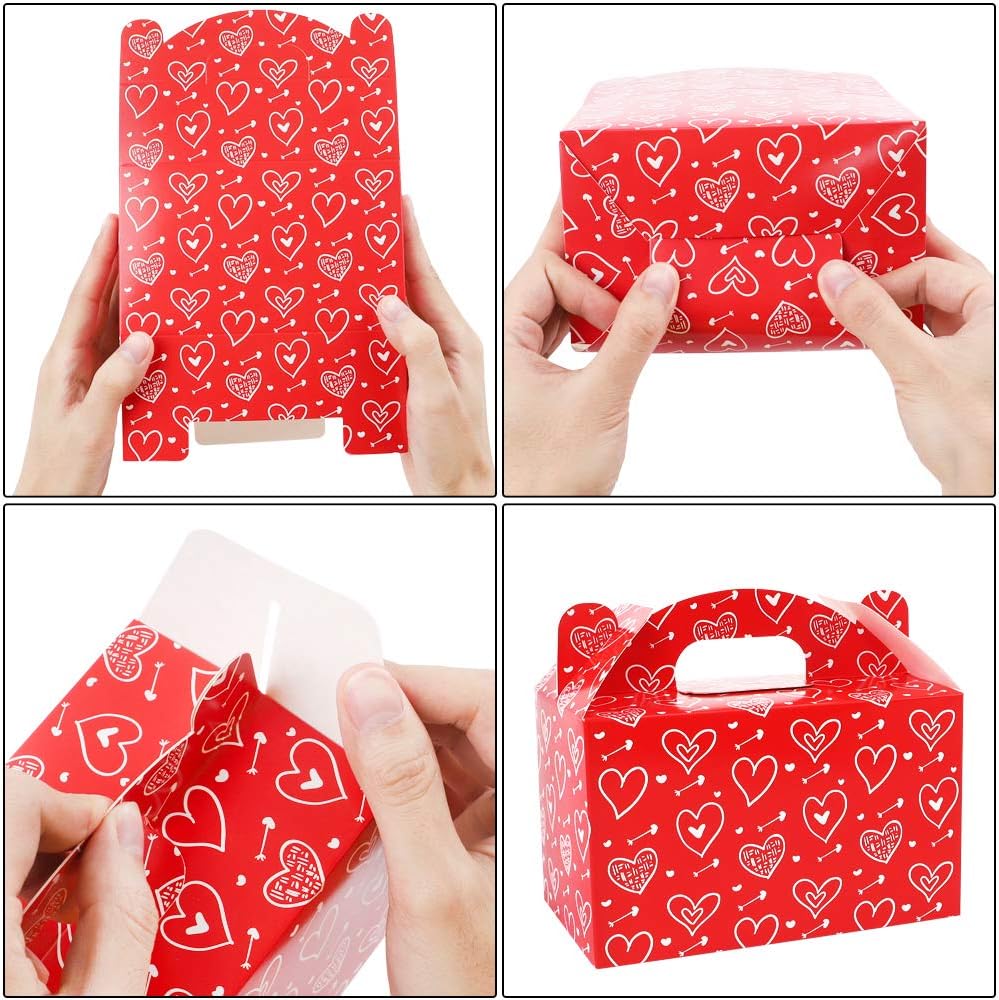 Tech Deals 🔥 24pcs Valentine's Day Treat Gable Boxes, Cardboard Hearts Paper Mini Goody Bag Cookie Holder Classroom Crafts Supplies Party Favors Lowest Price 24pcs Valentine's Day Treat Gable Boxes, Cardboard Hearts Paper Mini Goody Bag Cookie Holder Classroom Crafts Supplies Party Favors