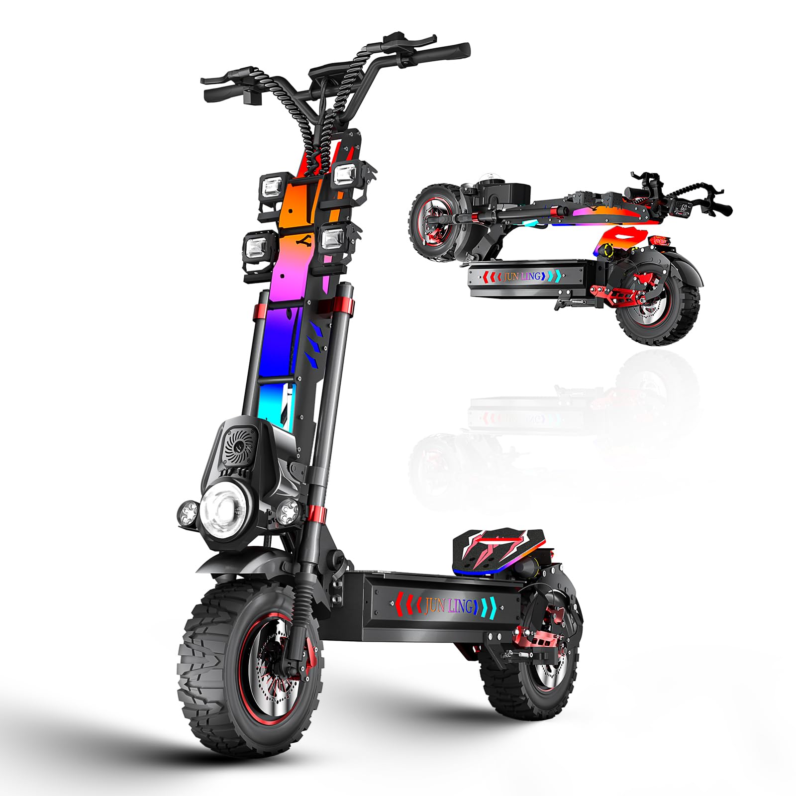 JL86PRO 10000W Electric Scooter for Adults With Dual Motors 13 Inch Off-Road Fat Tires 60V 40Ah Battery 55Mph