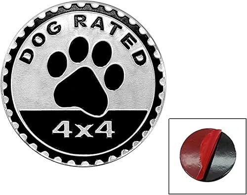 Miniatura 2 de Emblema clasificado de 4 x 4 pulgadas, emblema 3D, emblema redondo, calcomanías de insignia de automóvil, calcomanías compatibles con Jeep Wrangler,