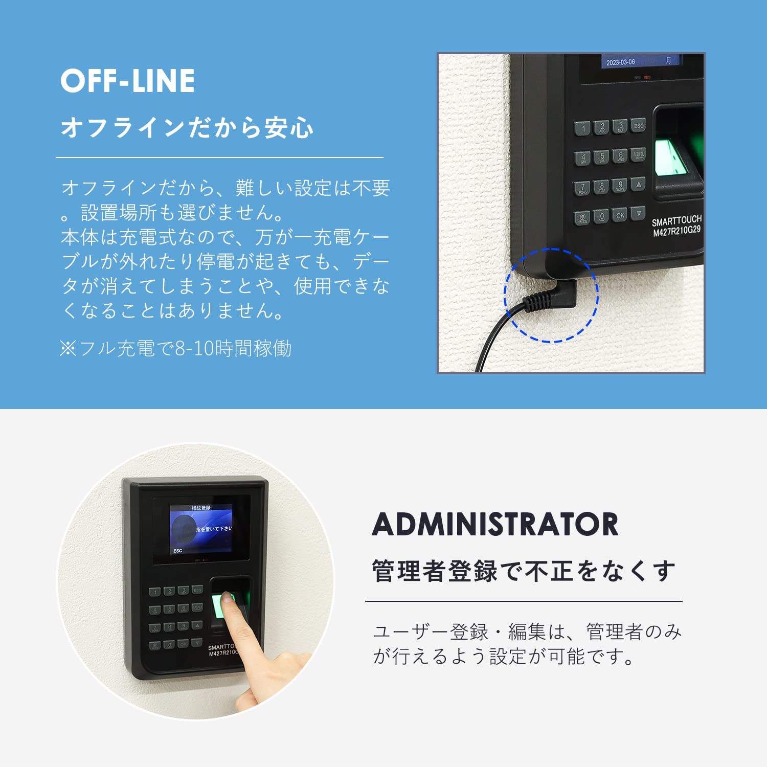 Amazon | [90日保証] MRG 指紋認証 タイムレコーダー 自動集計 IC 