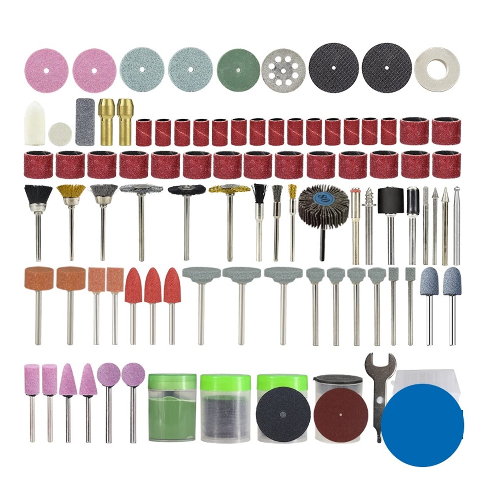 Broca de 179 piezas Mini Kit de taladro eléctrico abrasivo Herramientas Rotativas Accesorios Set para Lijar Pulido Corte Grabado Cabezales (Color: 179 piezas con caja)