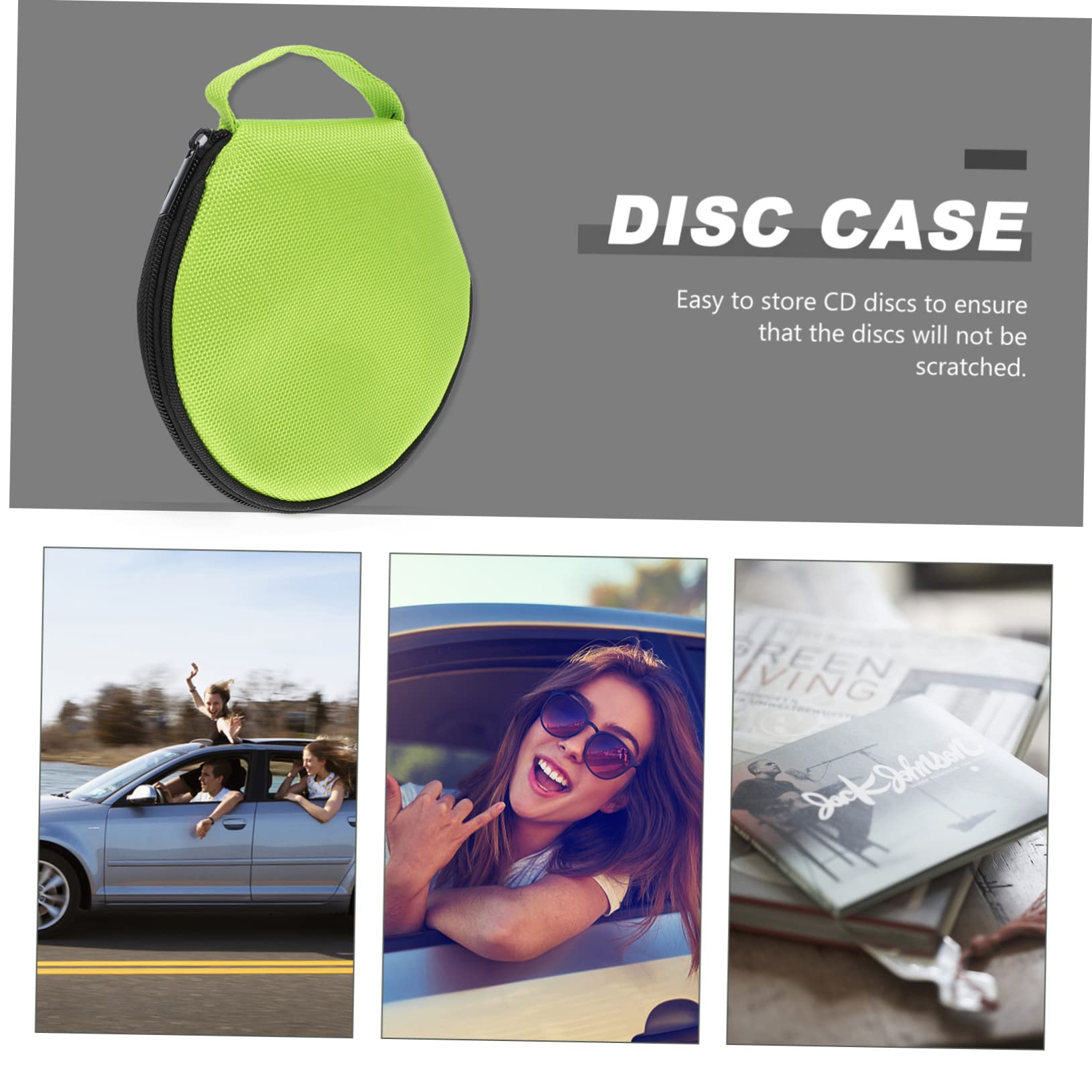 Alipis CD Case Slot Organizer for Car Travel Oxford CD Wallet Compact Storage for Dvds Easy to Carry Stylish Design Wear Protection