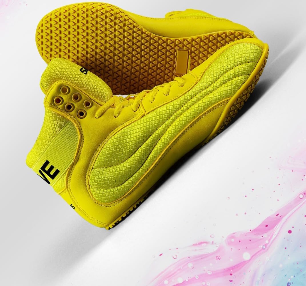 Boxing Boots Professional Wrestling Shoes for Men Cross Training Deadlift Powerlifting Squatting Tennis & Racquet Sport Shoes Gym Fitness Indoor Outdoor Lightweight Ankle Protect High Top No Slip Sole