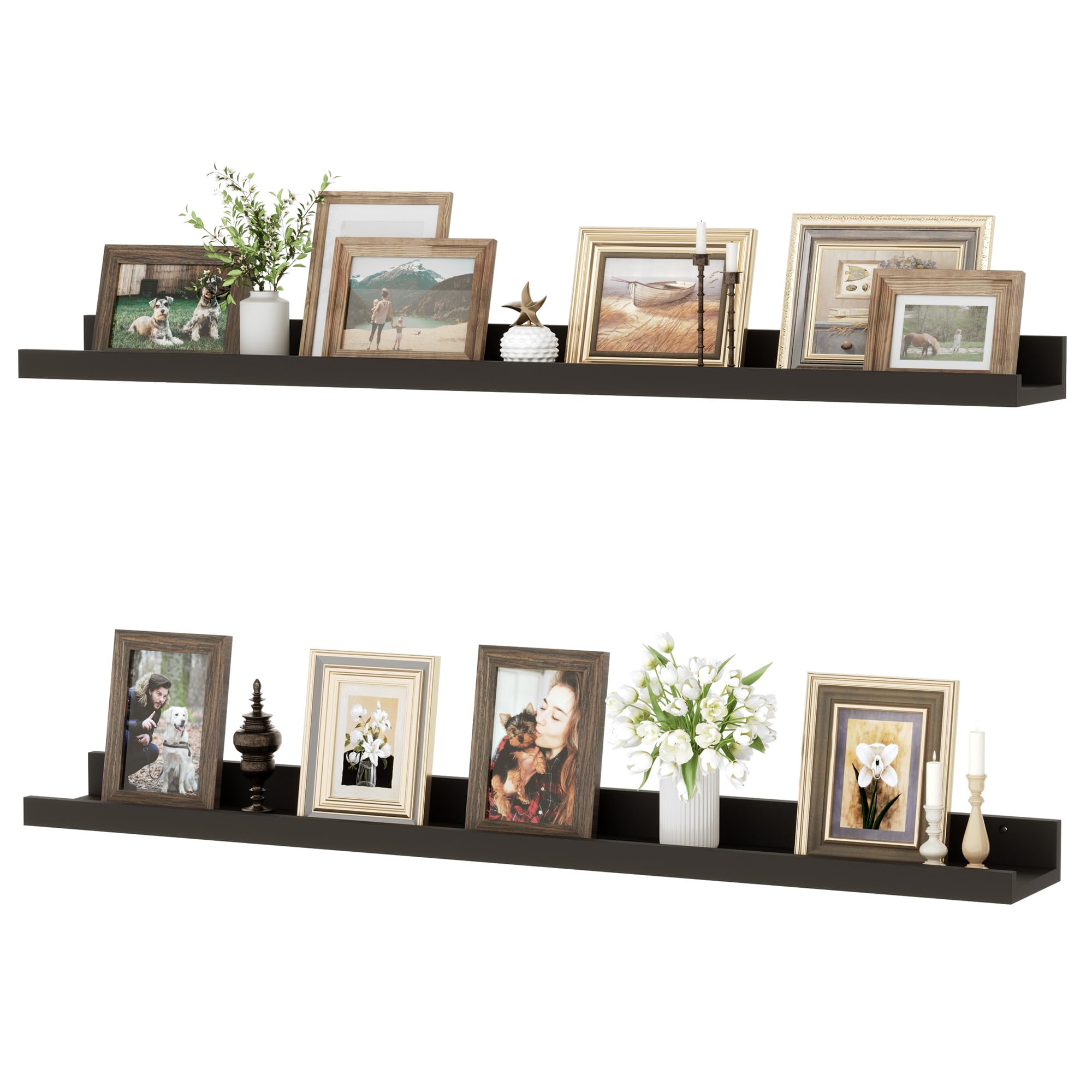 Feihorrm Wandregal, 2er Set, Schweberegal aus Holz, Wandboard