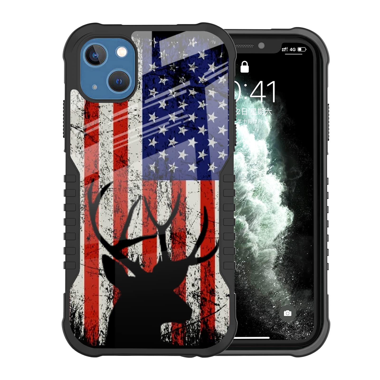 Coque iPhone 14 motif drapeau américain antichoc en TPU rigide - 7
