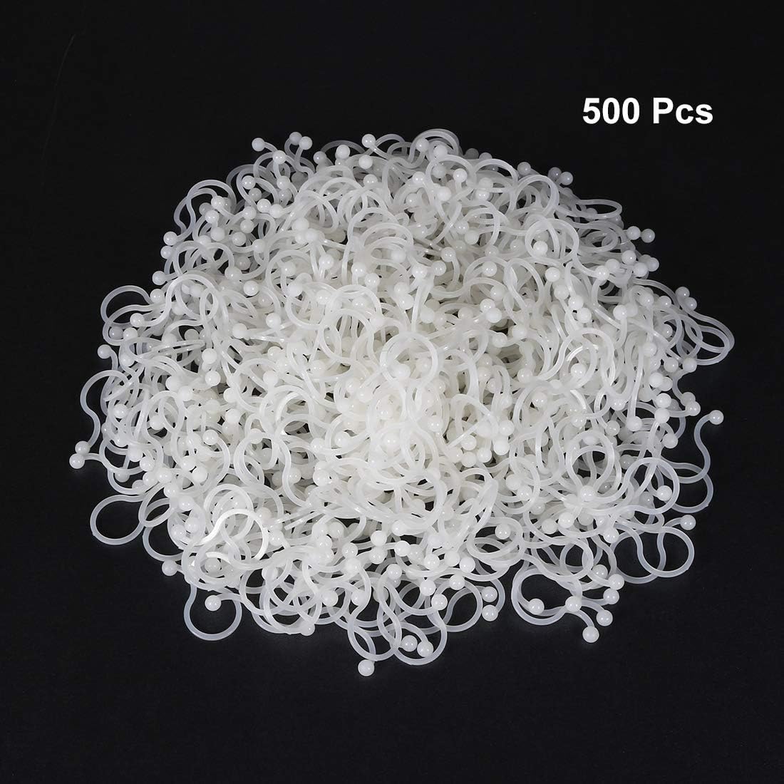 uxcell 500pcs Twist Lock Cable Wire Ties Nylon U Shape Save Place 15mm Dia White