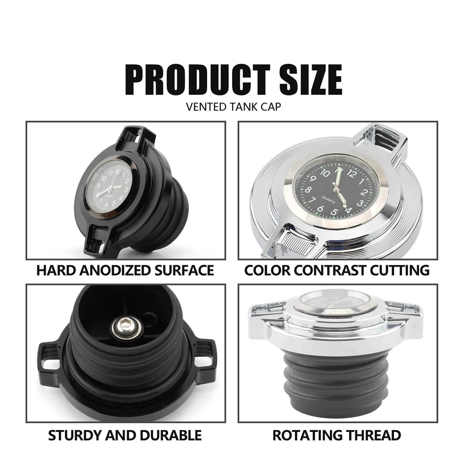 Moto Tappo Del Serbatoio Del Carburante Tappi Gas Olio Con Orologio Per Ha&rley Sportster 883 1200 Touring Road King Dyna Softail Fatboy 1996-2023 tappo serbatoio moto