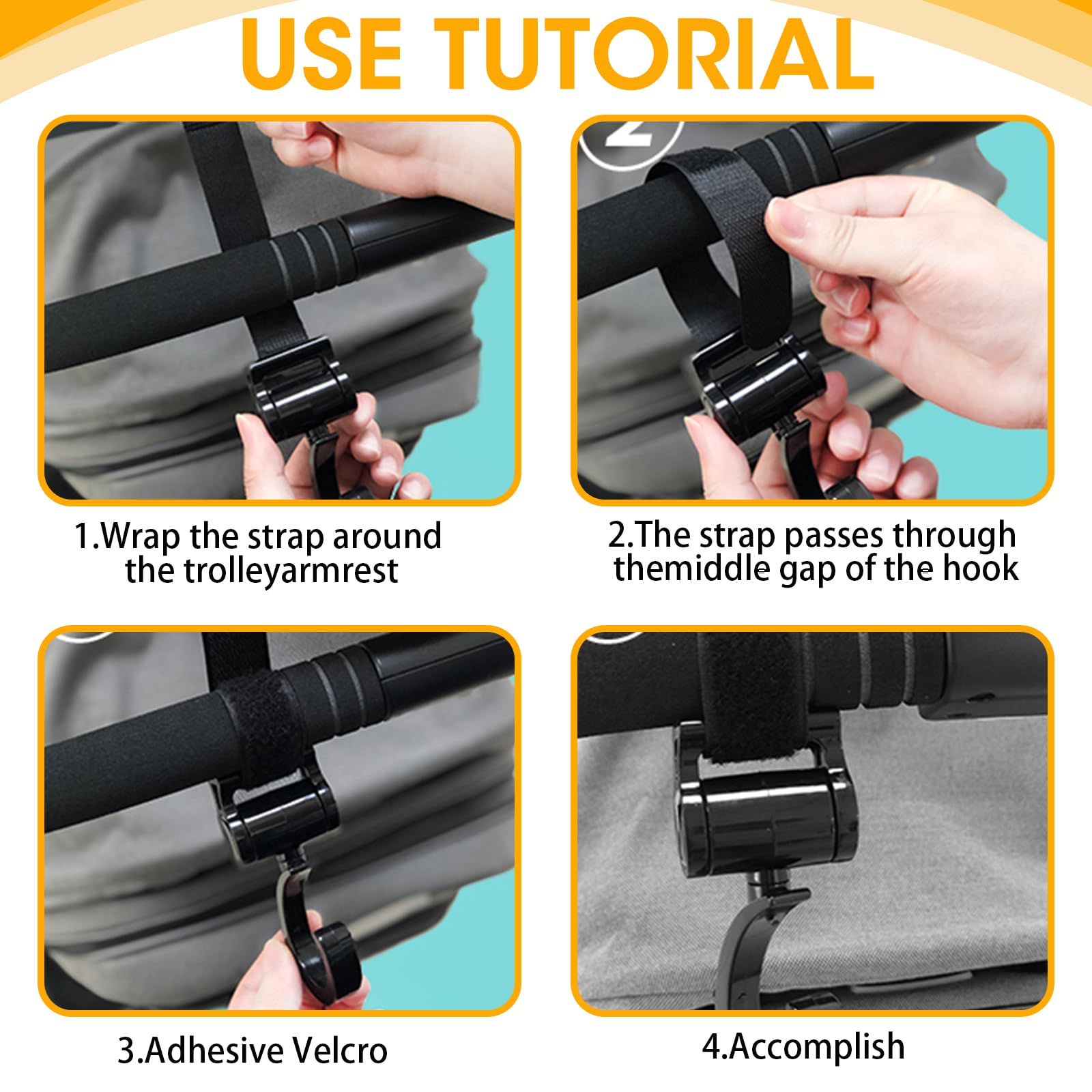 Ganci Universali Per Passeggino Viedouce - Accessorio Multiuso Per Borse E Zaini - Foto 13