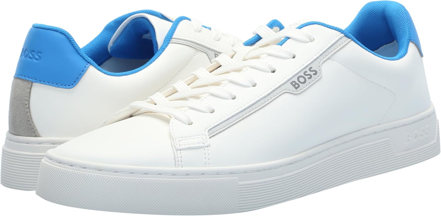 BOSS Mens Rhys Cupsole Small Logo Sneaker - Image 7