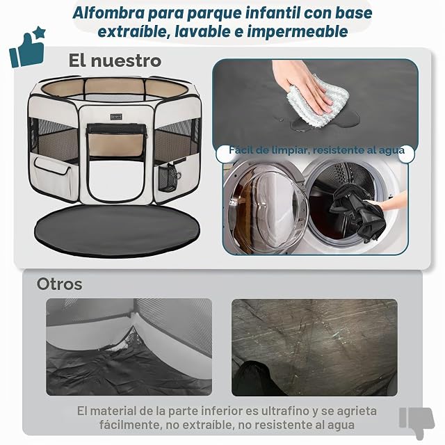 Foto 2 de 8 de Petsfit Portátil Parque para Perros,Parque Perros para Perros Conejos Gatos,Impermeable Parque de Juego…