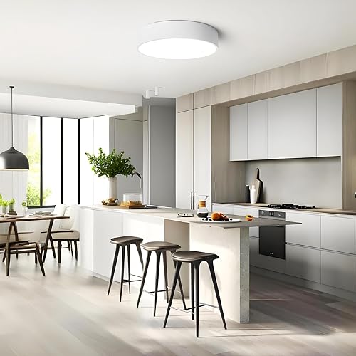 Miniatura 6 de Lámpara LED regulable de montaje empotrado cerca del techo, accesorios de iluminación de sala de estar, lámparas de techo redondas blancas modernas