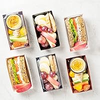 Vista 11 de Restaurantware Matsuri Vision - Bandejas de sushi de 4.7 x 2.5 x 1.4 pulgadas, 100 cajas de embalaje de sushi a prueba de grasa, tapas que se venden