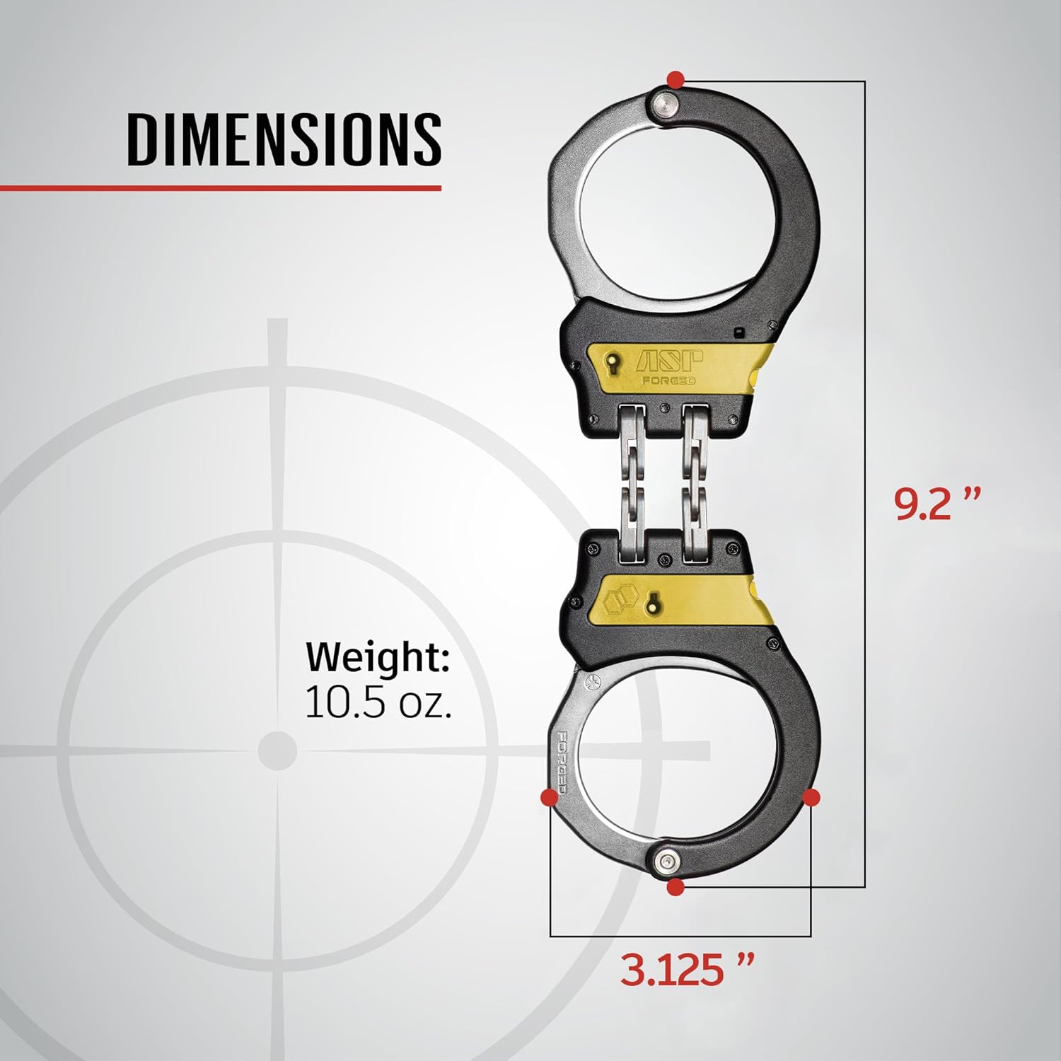 ASP Identifier Ultra Double-Locking Handcuffs, Colored Handcuffs, Forged Aluminum Cuffs, Professional Grade Equipment and Tactical Gear