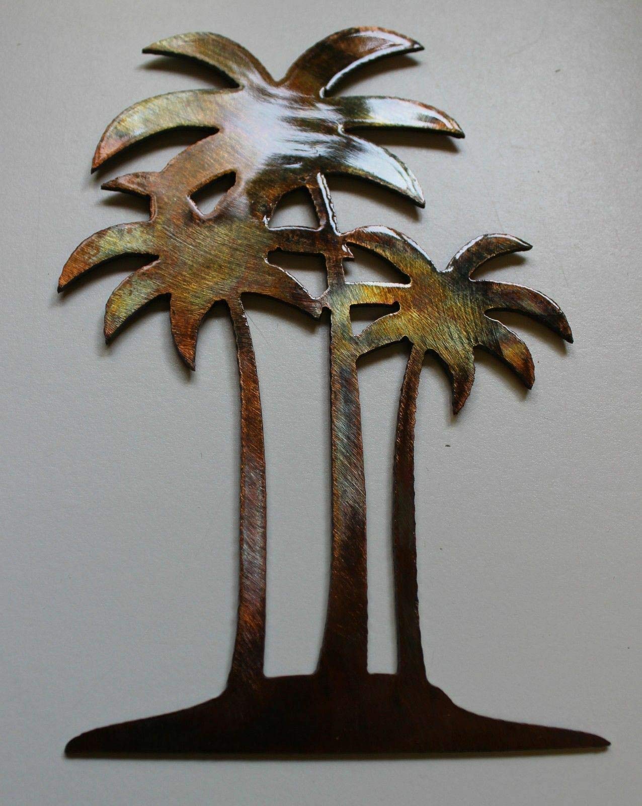 Triple Palm Tree Metal Wall Art Décor 7