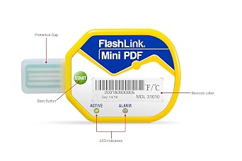 (10 Pack) 85 Days USB Temperature Data Logger Recorder in-Transit Trip Single Use Cold Chain PDF Logger
