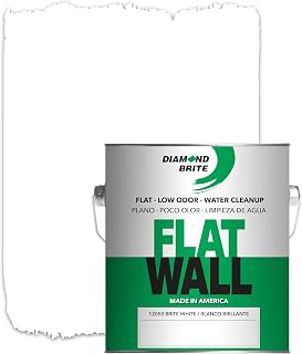Diamond Brite Flat Latex Paint, Brite White, 1 Gallon, 12050-1