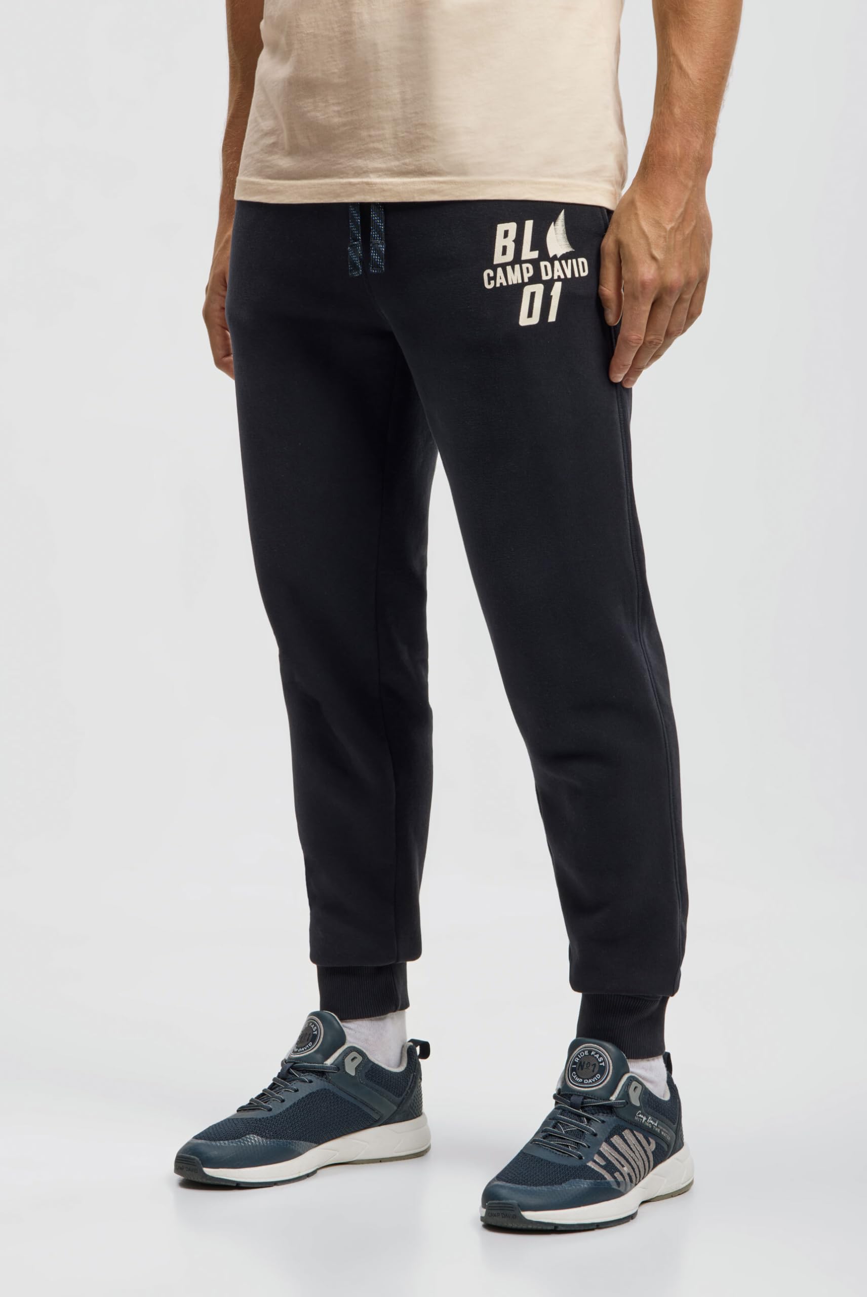 Camp David Herren Jogginghose mit Puffprint