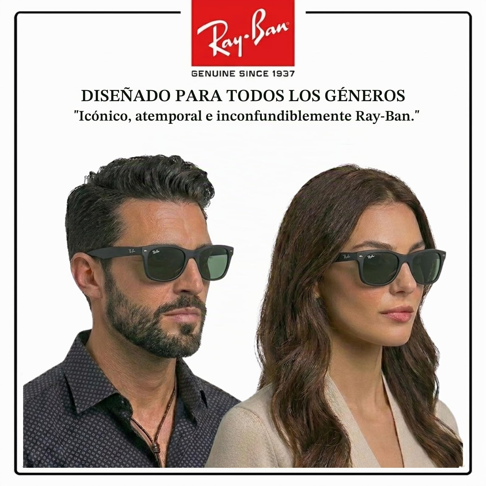 Ray-Ban RB2132 NEW WAYFARER Classic - Gafas de sol con kit oficial de gafas