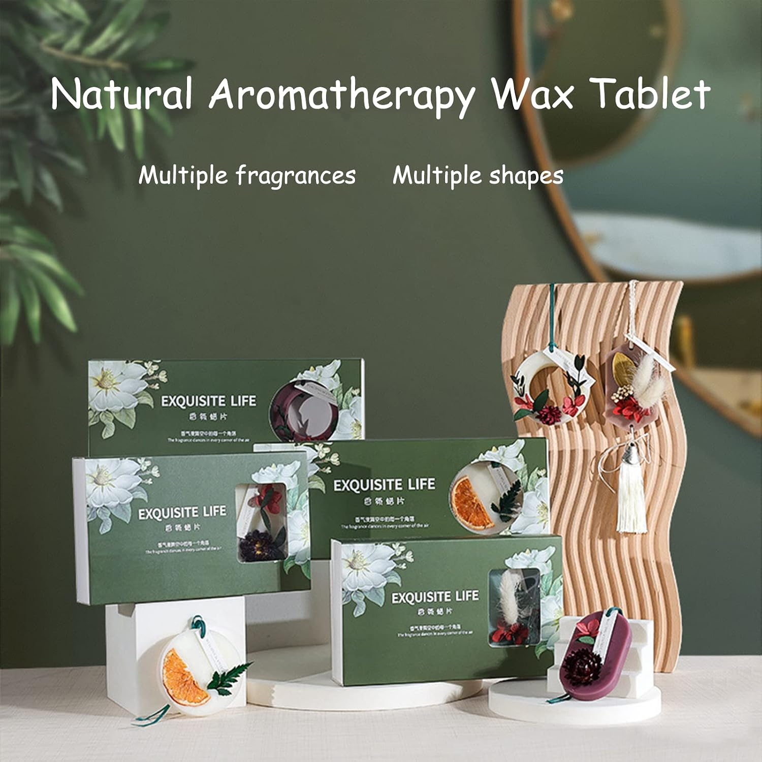 Wardrobe Aromatherapy, Scented Sachets for Drawers and Closets,Aromatherapy Wax Tablet, 1/3 Pcs Unique Soy Wax Candle Making Kit (Annulus)