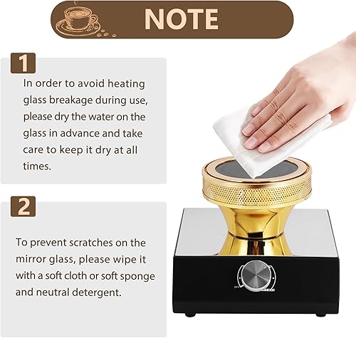 Miniatura 7 de YUCHENGTECH Calentador de haz halógeno, calentador inteligente de haz de sifón para cafetera Hario Yama Syphon (actualización 110-120V) (110V)