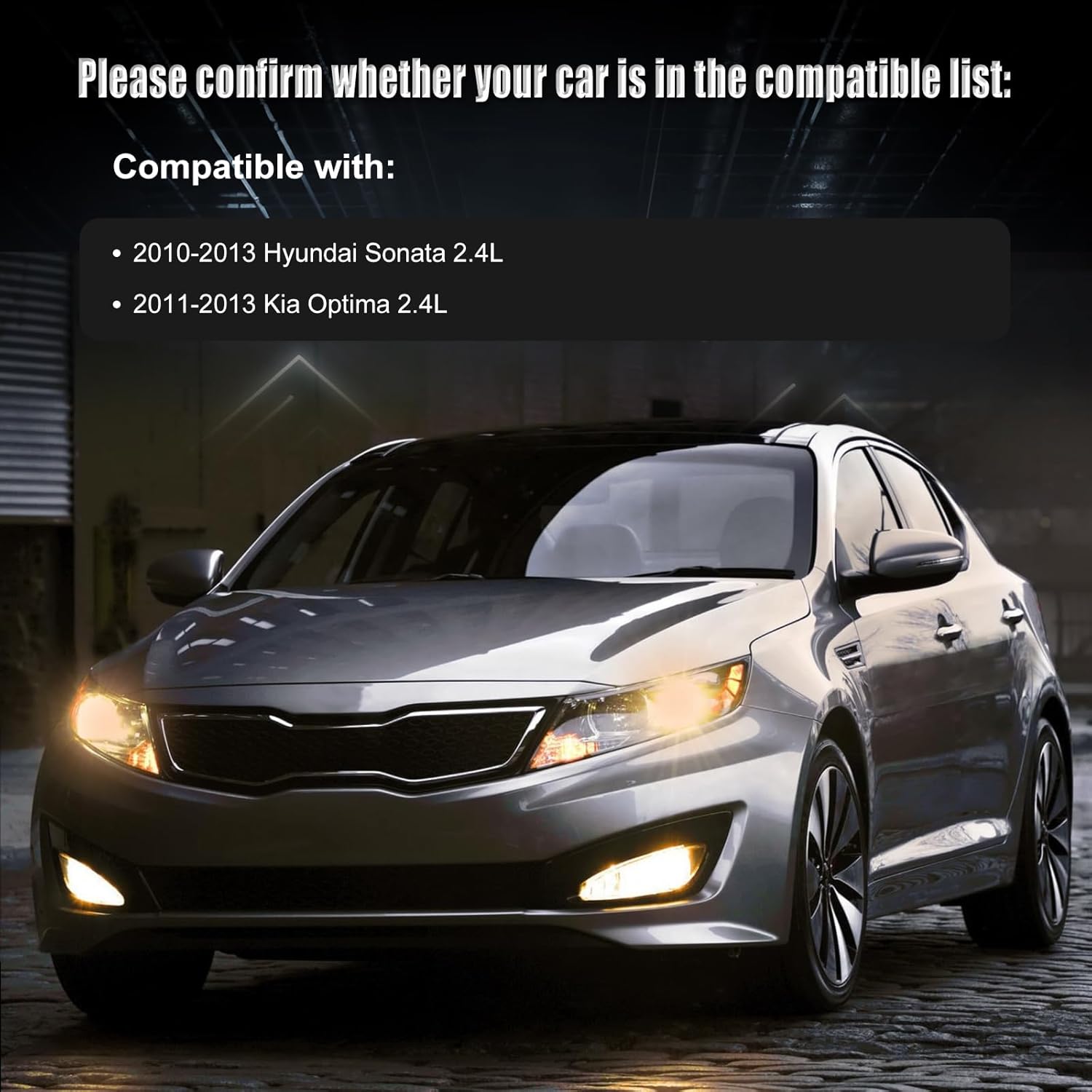 Alternator Compatible with 2010-2013 Hyundai Sonata 2.4L, 2011-2013 Kia Optima 2.4L, Alternator Replacement 37300-2G150, 11491,208-940, 11066, 213-8539,15598, 90-22-5641, TG11C087