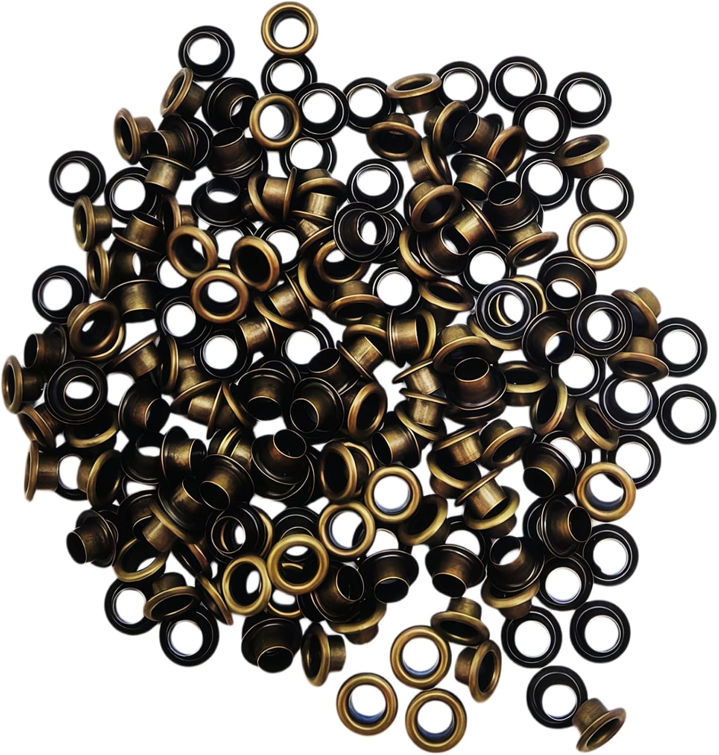 LIZIFEQZ 200Pcs 1/8" (3mm) Eyelets, Metal Self Backing Grommets – Gunmetal for Leather, Canvas, DIY (Gunmetal) | 200pk 3mm metal eyelets w/ self backing. Bronze/gunmetal. For leather, canvas, fabric, paper. Rust-proof. Pro qualit