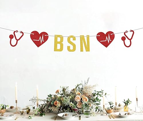 Miniatura 8 de Cartel de Congrats BSN, decoración de fiesta de graduación de enfermeras 2025, suministros de decoración de fiesta de graduación de clase 2025,
