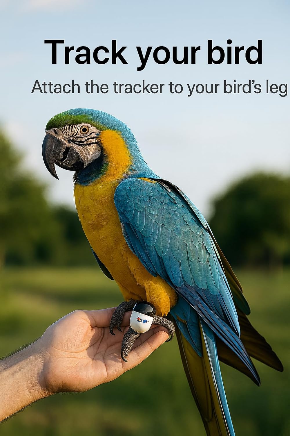 Simple Backup Tracking Solution for Peace of Mind for Parrots, Lightweight 9g Leg Ring for African Grey, Macaw, Cockatoo, Chickens, Cockatiel, Hawks & Small Birds.