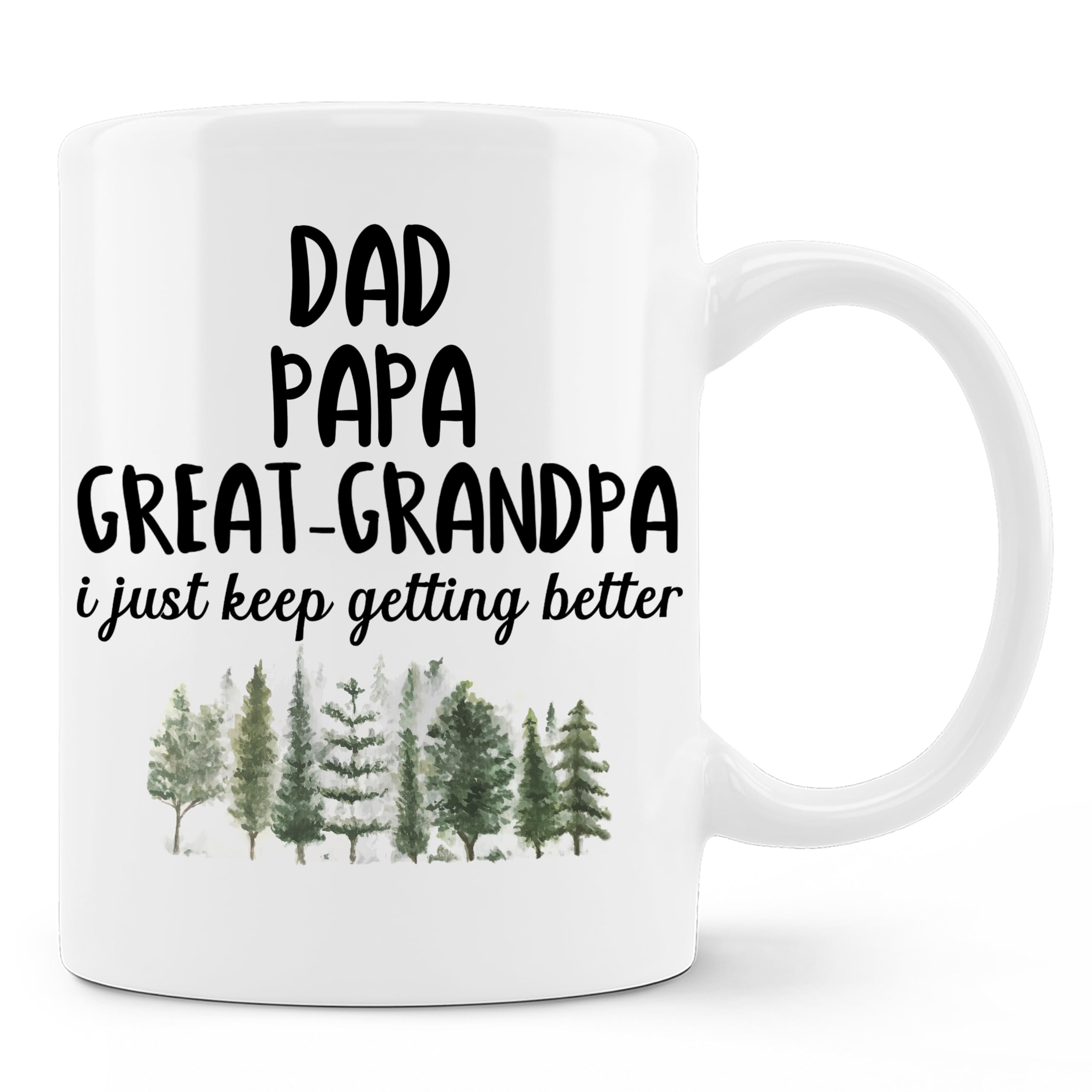 FHUGX Great Grandpa Mug - Dad Papa Mug Gifts for Great Grandparents Baby Announcement, Ceramic Coffee Mug 11 oz