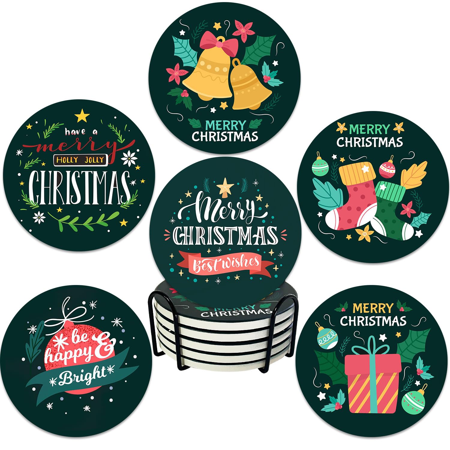 Dessous de verre de Noël YumSur anti-taches et isolants pour table basse