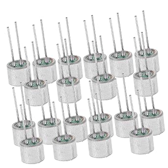 Kisangel 20pcs Cylindrical Electret Condenser Microphone Pickup Electret Condenser Mic Pins Sound Capture for Gaming Professional Studio