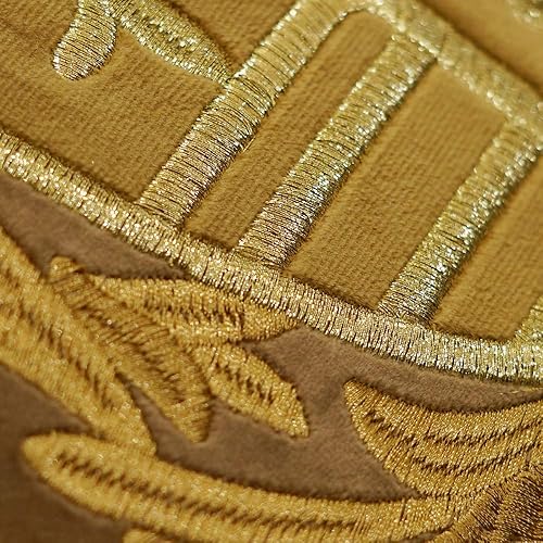 Miniatura 3 de Avigers Funda de cojín de terciopelo bordado de 18 x 18 pulgadas, funda de almohada europea de lujo, decoración del hogar para sofá, silla,