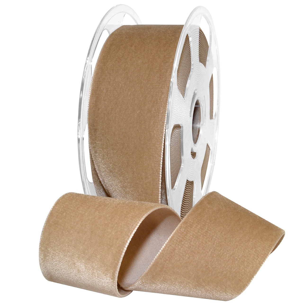 Morex - Nastro di Velluto Nylvalour, Colore: Terra, 5,1 cm x 9,1 m