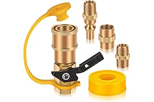 1/4" Quick Connect Propane Hose Adapter for RV to Grill, Connecting RV...
