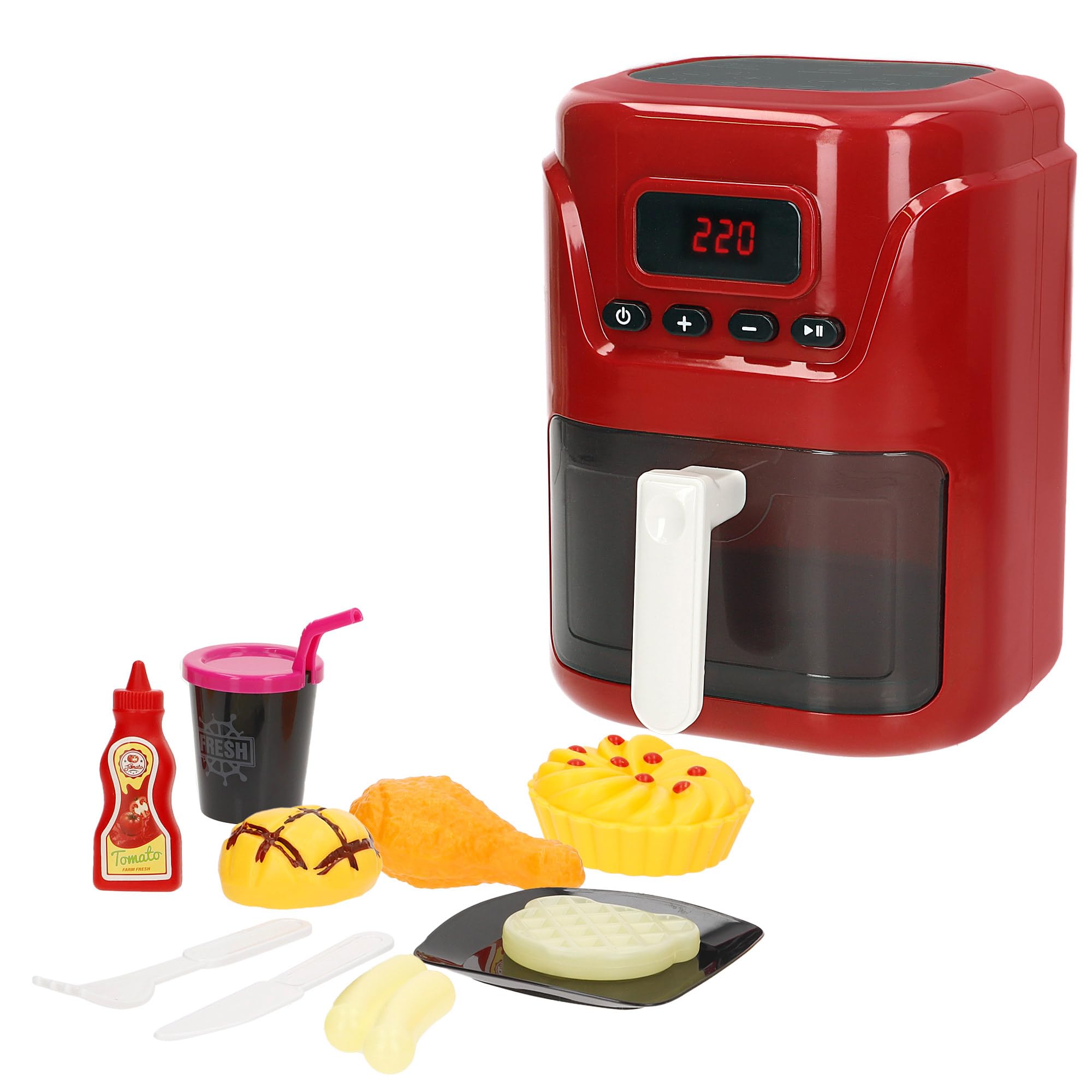 ColorBaby My Home Friggitrice ad aria per giocattolo, luce e suono, include accessori, giocattoli simbolici, set da cucina, giochi per ragazzi e ragazze, regali per bambini, a partire da 24 mesi
