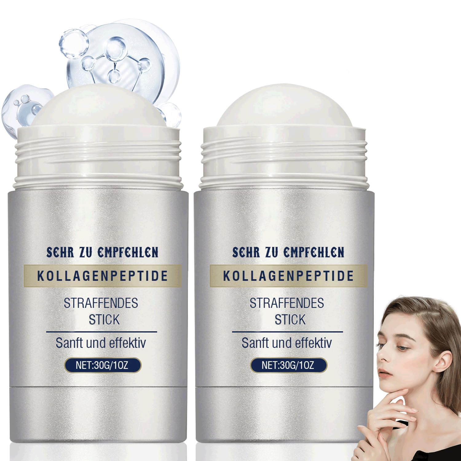 2 Pcs Collagen Peptide Firming Serum Stick, Advanced Retinol Firming Serum Stick, For Face and Neck, Visibly Tighten and Firm Wrinkles & Laugh Lines, Firming Serum Stick Improve Skin Elasticity