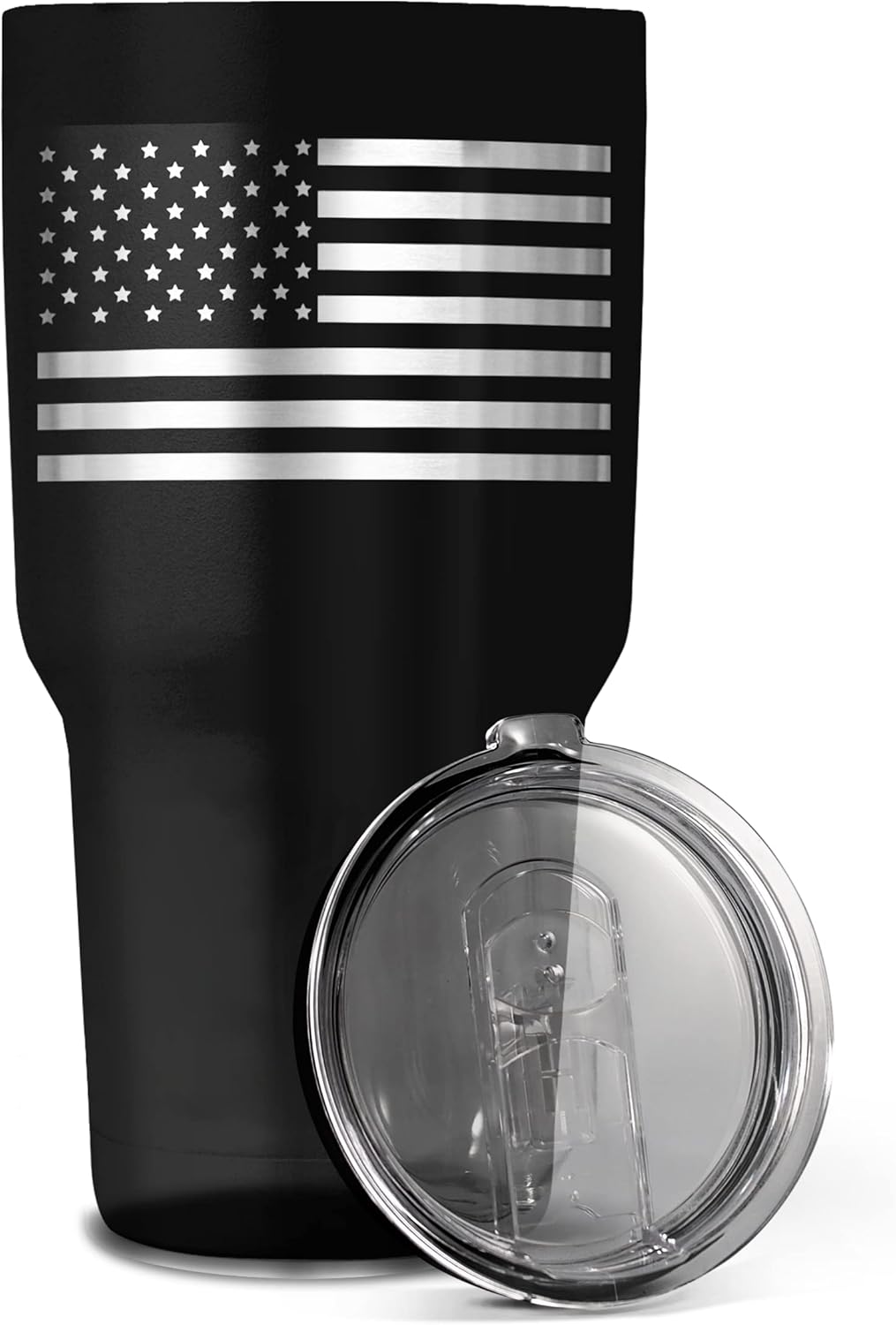 Patriotic 30oz Double Insulated Tumbler - Engraved American Flag Travel Mug - Image 8